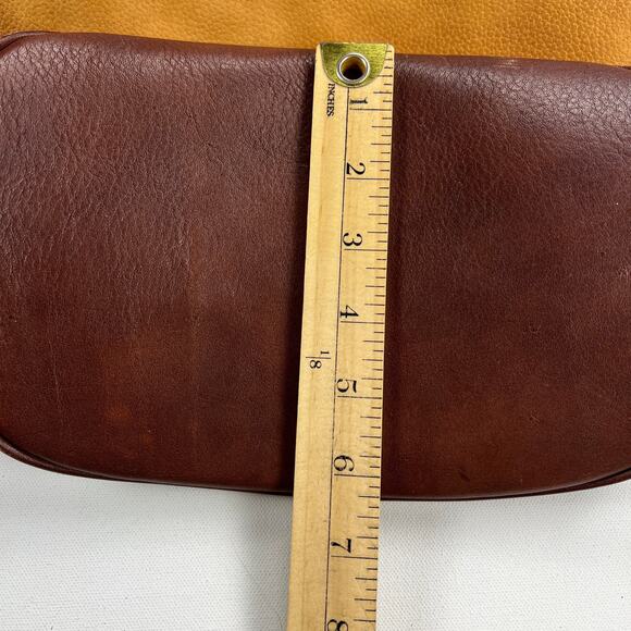 Fossil Camel Brown Nubuck Leather Crossbody Bucket Handbag Purse Clean Interior - Picture 14 of 16